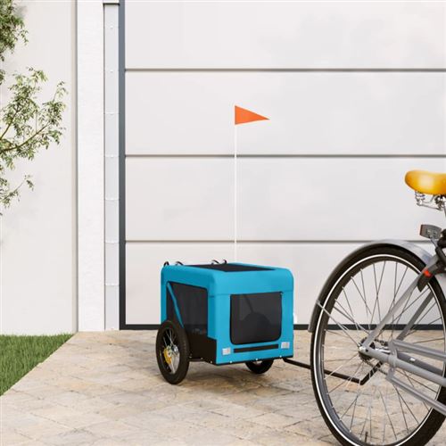 Meilleurs prix pour vidaXL Remorque vélo - Bleu et noir