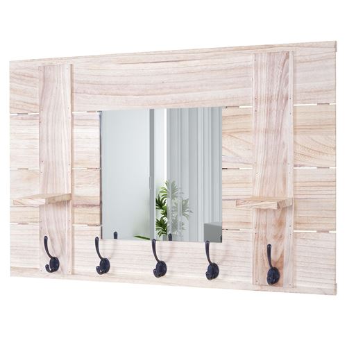 Mendler Vestiaire Mural Avec Miroir - Brun - Image 3