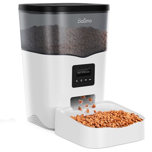 Meilleurs prix pour Balimo 3L 2.4G WiFi, Distributeur Croquettes Chats&Chiens, avec Minuterie et télécommande APP Max, 1-10 Repas par Jour, Noir