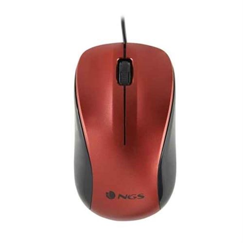 Ngs - Souris optique filaire - 2 boutons - USB - Rouge - Image 3