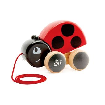 Hape coccinelle avec cordon 13 cm - 1