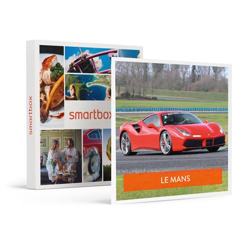 Coffret Cadeau SMARTBOX - Sensations sur le circuit du Mans : 2 tours au volant ou en passager d'une Ferrari 488 GTB- Sport & Aventure