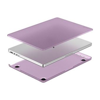 Coque rigide Macbook pro 14 pouces M1 A2442 blanc mat transparent
