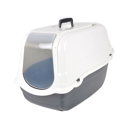 Meilleurs prix pour Love Story - Maison de toilette litière pour chat UGO - Blanc et gris anthracite - Ugo