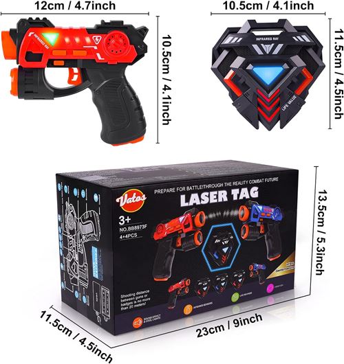 Ensemble de pistolets à étiquette laser pour enfants, jeu de