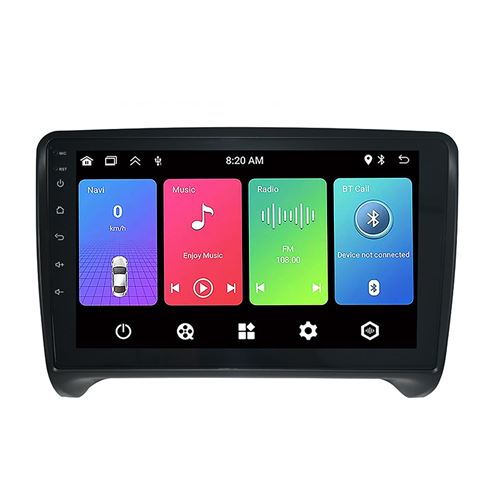Autoradio Gearelec 9 Pouces Android pour Audi TT MK2 8J 2006 - 2014 avec carplay Andriod Auto