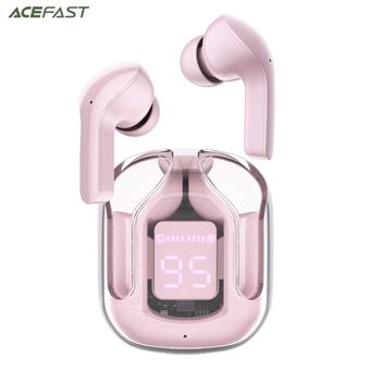 Ecouteur Bluetooth ACEFAST T6 Sans Fil avec ENC Réduction de Bruit Intra Auriculaires pour Travail/Voyage-Rose - 1
