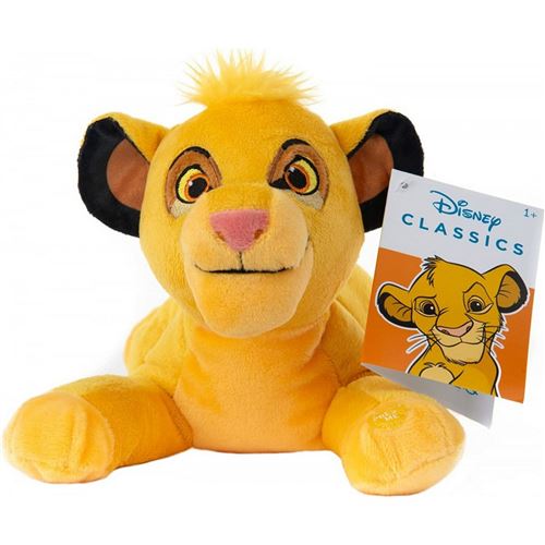 Peluche Guizmax Peluche bebe Simba 28 cm le roi Lion - Jaune - Tissu 