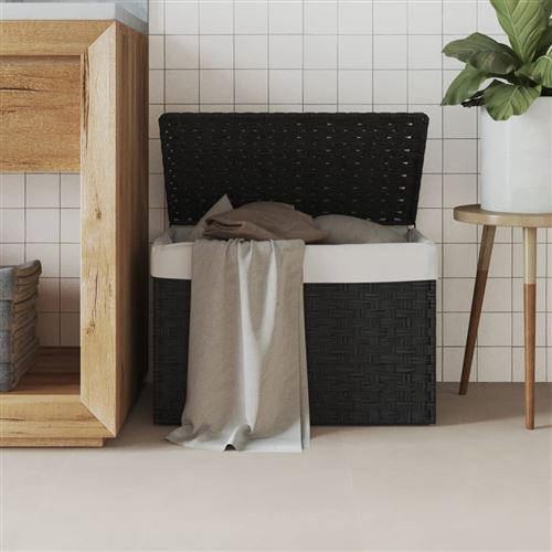 Basic panier à linge 55 cm noir