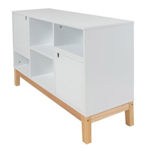 Paris Prix - Buffet Design valérie 100cm Blanc
