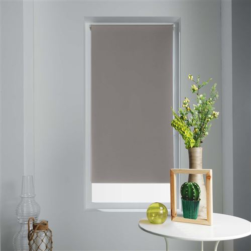 Store enrouleur occultant 90 x 180 cm polyester occult Taupe