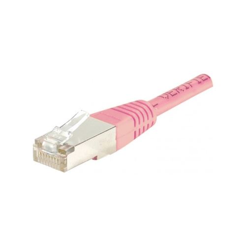 Cordon RJ45 patch FTP CAT 5e Rose - 2,00 m