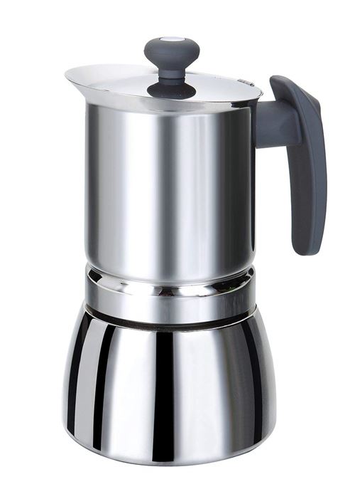 ROSSETTO Cafetière Italienne en Inox avec Poignée Grise 4 tasses