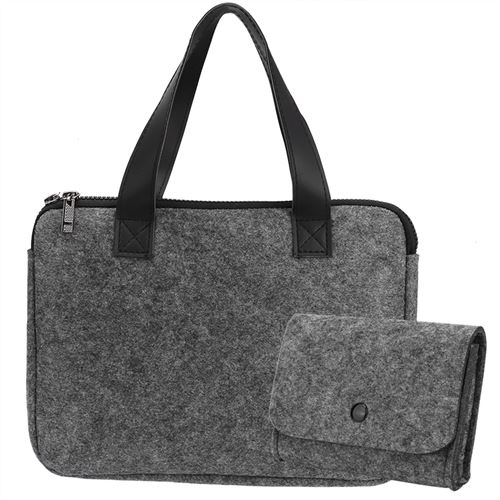 Sac d'ordinateur Portable Portable polyvalent en feutre pour iPad avec sac de transport avec porte-monnaie (L)