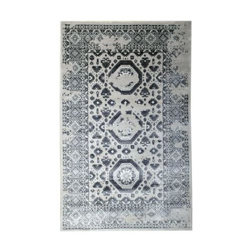 Tapis de salon ALICANTE Gris 120x170cm en polypropylene