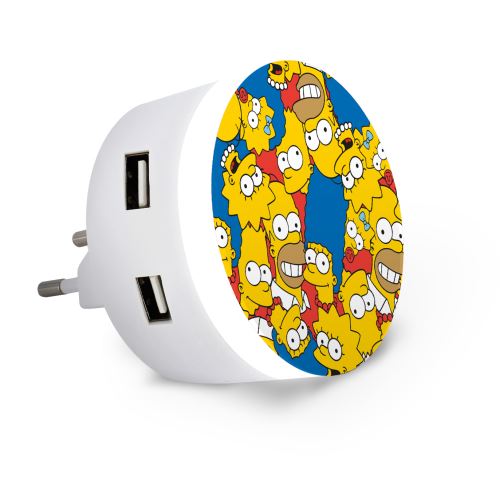 SIMPSON Chargeur secteur veilleuse ronde 2 USB - 2.1 A Simpson - 495025