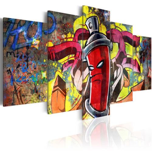 Tableau - Angry spray can .Taille : 100x50