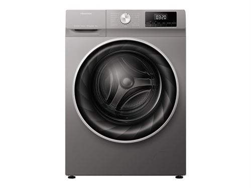 Hisense Wfqy9014Evjmt - Machine À Laver - Largeur : 59.5 Cm - Profondeur : 61 Cm - Hauteur : 84.5 Cm - Chargement Frontal - 66 Litres - 9 Kg - 1400 Tours/Min - Gris Titane