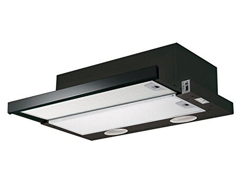 Faber S.P.A. Hotte Flexa Glass Bk A60 Semi-Intégrée (Amovible), 300 M³/H, Canalisation/Circulation, 50 Db, 56 Db, 62 Db Noir