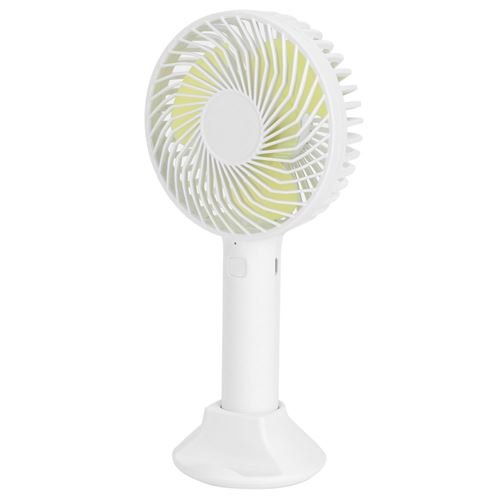 Mini Ventilateur à Main Portable avec Support Charge USB - Blanc