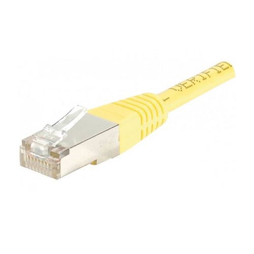 Cordon RJ45 catégorie 6 F/UTP jaune - 0,3 m