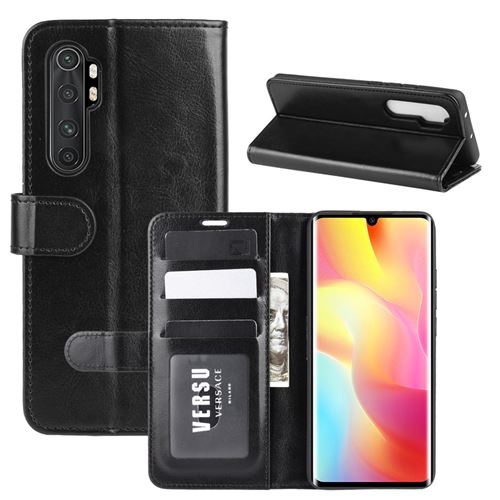 Etui en PU Cheval fou noir pour votre Xiaomi Mi Note 10 Lite
