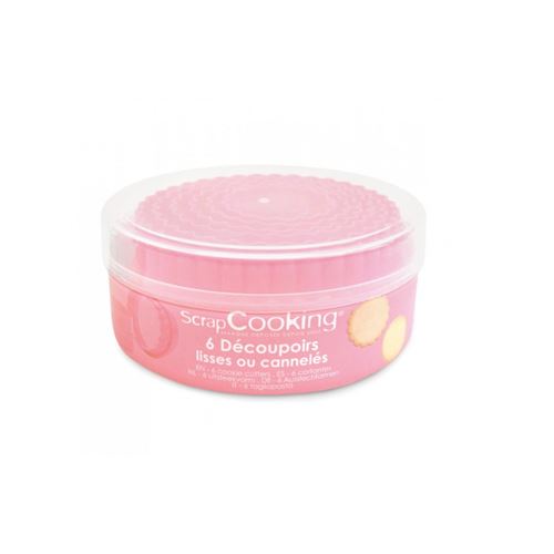 Découpoirs ronds lisses ou cannelés - Scrapcooking - Multicolore - Plastique