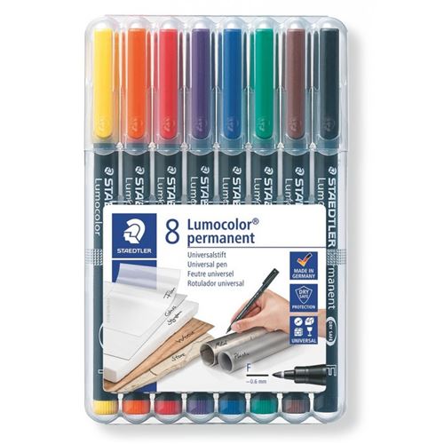 Feutre Staedtler Lumocolor - fin 0.6 mm - soluble noir pas cher