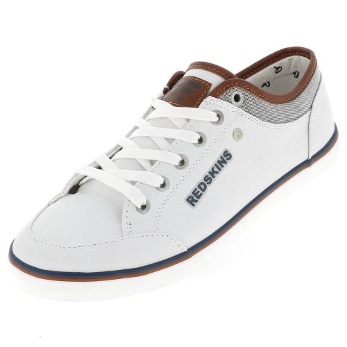 Chaussures basses toile Redskins Galeti blanc gris canvas Blanc taille : 43 réf : 30202