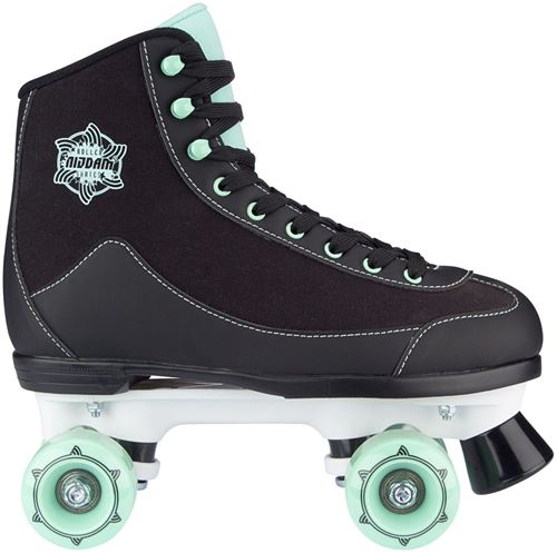 Nijdam patins dames noir / vert menthe 36