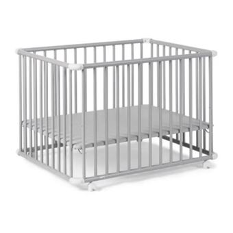 Parc Bebe En Bois Gris A Roulettes Belami Fond Bleu 76x97 Cm Geuther Parcs Achat Prix Fnac