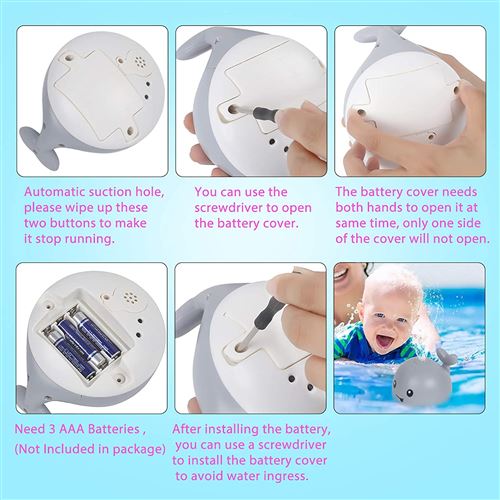 Jouets de bain pour bébé 6 12 mois Jouets de bain éclairés Jouets de bain  électriques