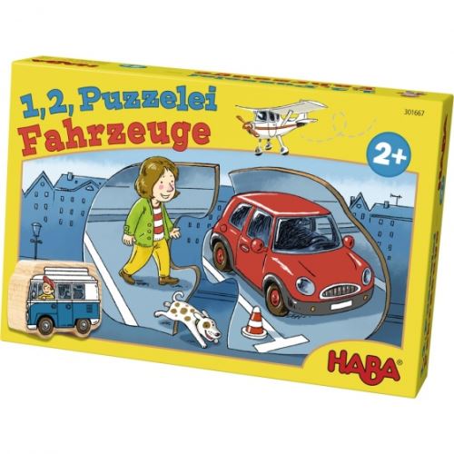Haba 1, 2 puzzle le long des véhicules 11-pièces DE