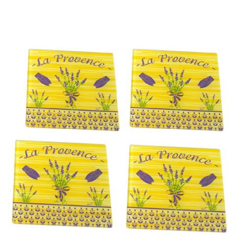 4 Sous verres Lavande et Cigales