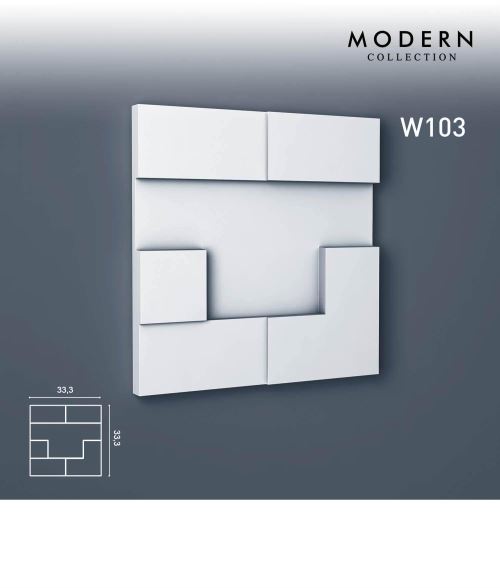 3d panneau mural Orac Decor W103 MODERN CUBI Élement décoratif design moderne blanc