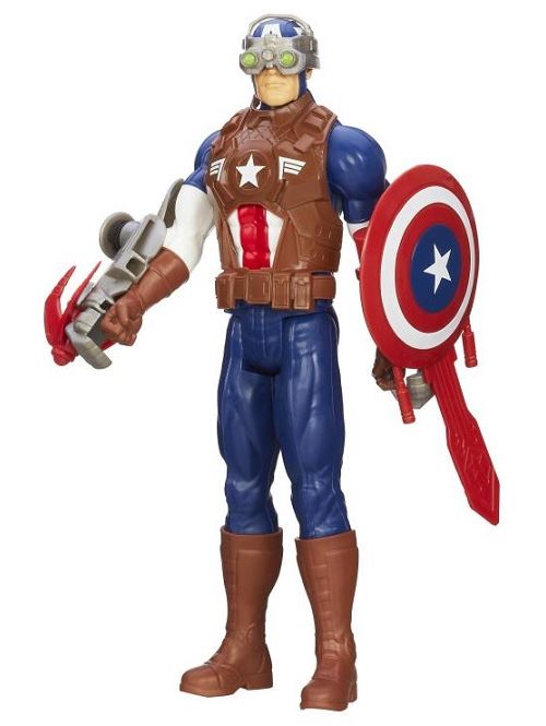 Figurine avengers - captain america grappin et accessoires - figurine 30 cm - hasbro - 6757