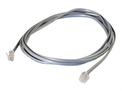 C2G RJ11 6P4C Straight Modular Cable - câble de téléphone - 3 m - gris