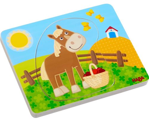 Haba - Puzzel - Vrolijk landleven - Hout - 4st.