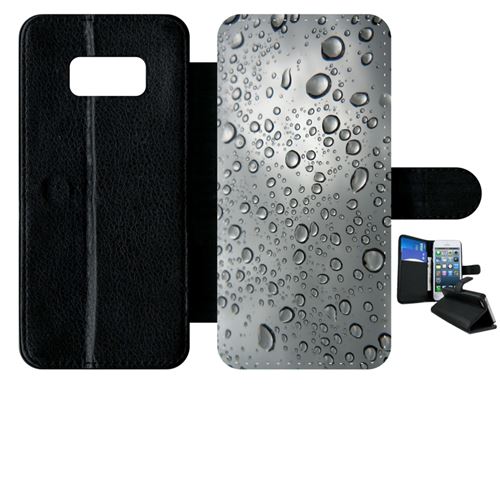 Etui à rabat samsung galaxy s8 texture eau de pluie