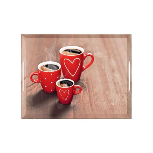 Emsa Plateau, Motif Tasse de Café, 50 x 37 cm, Classic, 517751