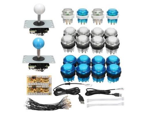 TEMPSA Bouton Poussoir + Joystick + Encodeur USB Zero Delay Arcade Game Pièce Kit DIY