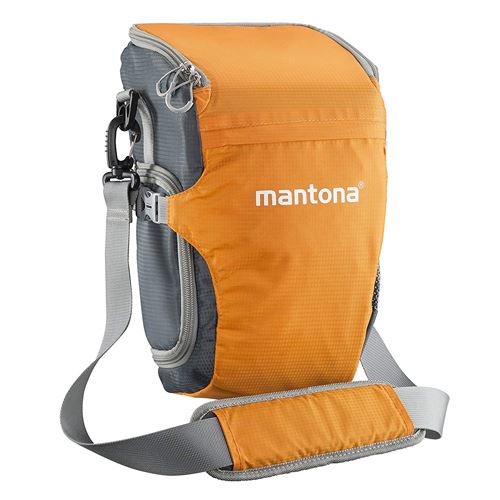 Mantona Elements Pro Colt Sac bandoulière pour Appareil Photo – Gris/Orange