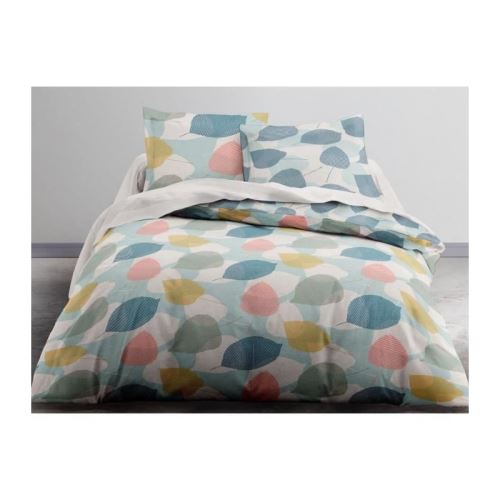 TODAY Parure de couette Microfibre 100% Polyester CRAZY GARANCE 220x240 cm - 1 housse de couette et 2 taies d'oreiller