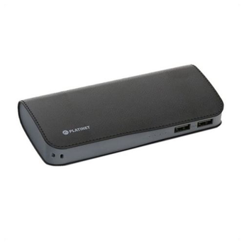 Platinet - Banque d'alimentation - 11000 mAh - 2 A - 2 connecteurs de sortie (USB) - noir