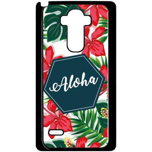 Coque Lg G4 Stylus Aloha Tropical Fond Blanc