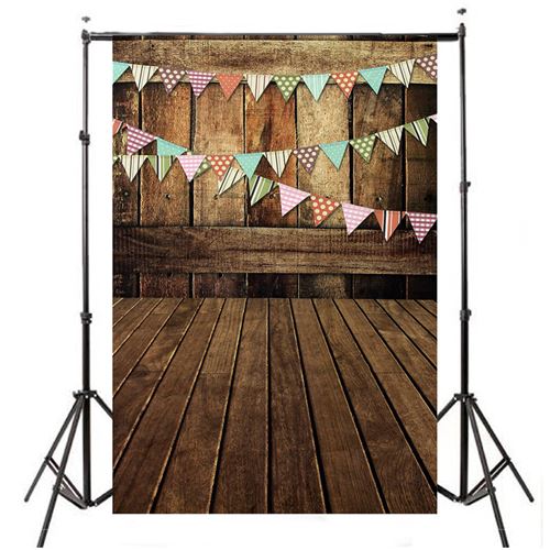 1,5 * 1 m rétro vinyle photographie toile de fond photo balck mur en bois