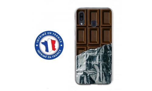 Coque souple pour Samsung Galaxy A20 avec impression Motifs tablette de chocolat