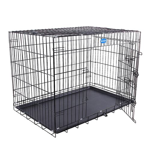 Comparer les prix de Cage pour chien pliable et transportable noir taille XL 106 x 70 x 77.5 cm