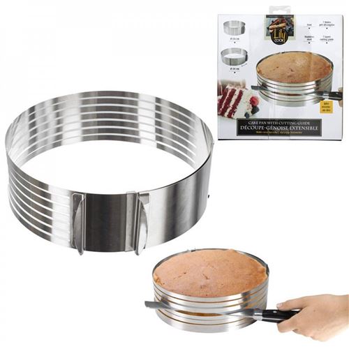Découpe génoise - Extensible - Inox 24 x 30cm H 8cm