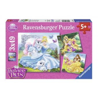 Puzzle 49 Pièces : 3 Puzzles - Princesses Disney, Ravensburger - Puzzle ...